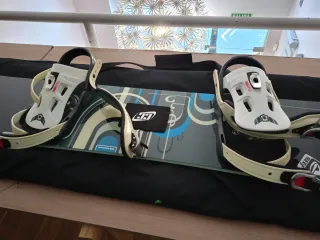 Tabla de Snowboard con Fijaciones 160x26 con funda