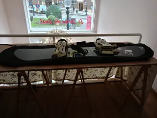 Tabla de Snowboard con Fijaciones 160x26 con funda