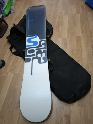 Tabla de Snowboard con Fijaciones 160x26 con funda