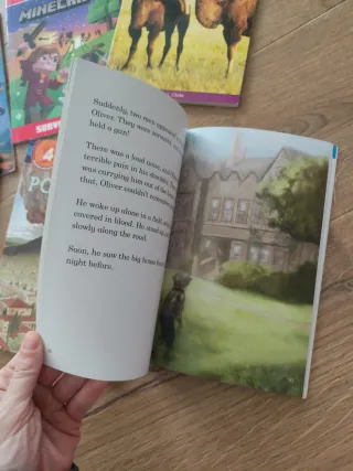 Libros nivel 2, 4 y 6 de Young readers. Minecraft