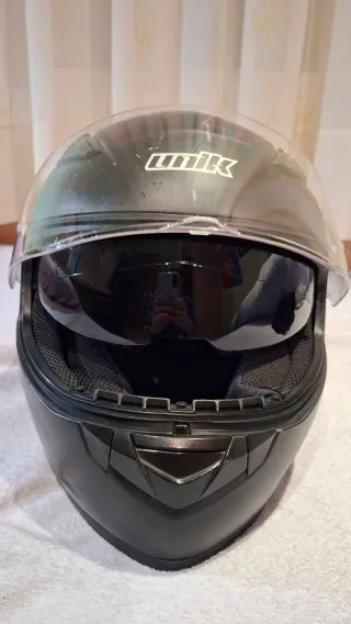 Casco de moto integral negro UNIK