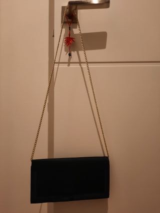 Bolso fiesta negro de mano o para colgar. Vintage