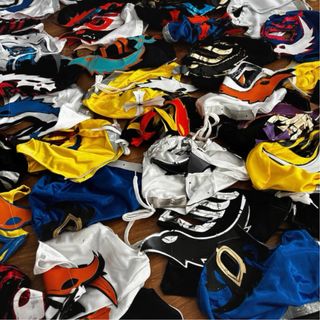 Lote 10 Máscaras Lucha Libre Mexicana Multicolor