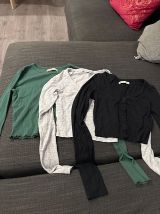 Lote 3 Camisetas Manga Larga Mujer