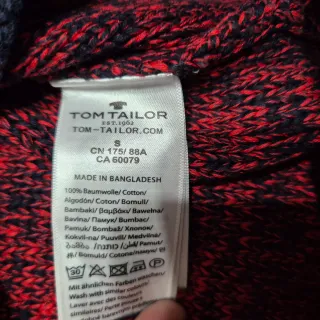 Jersey Tom Tailor gris y rojo