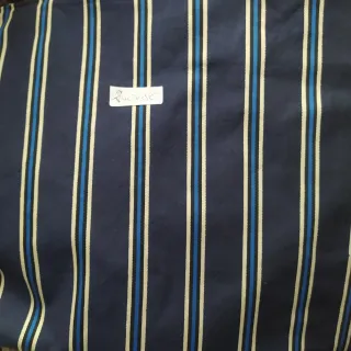 Tessuto a righe blu, bianco e nero 240x80