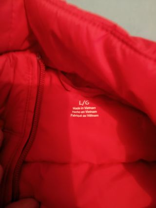 Chaleco acolchado rojo hombre talla L