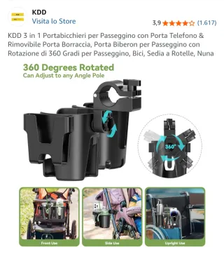 Portabicchieri passeggino 3 in 1 KDD