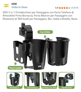 Portabicchieri passeggino 3 in 1 KDD