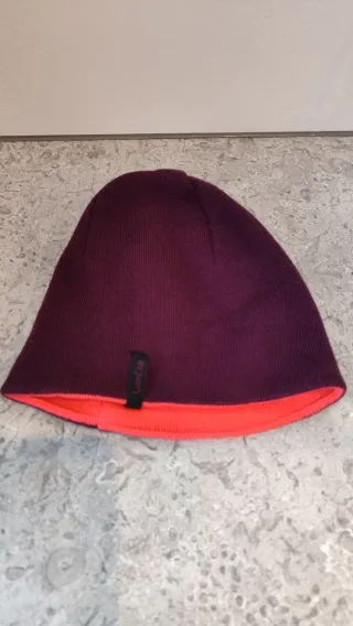 Gorro niña reversible Wedze morado y naranja