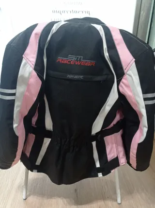 Chaqueta Moto Mujer Negra y Rosa talla S airvenc