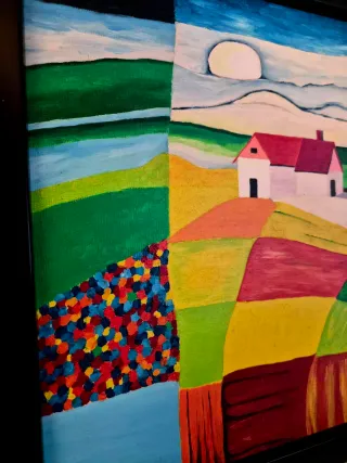 Cuadro abstracto multicolor