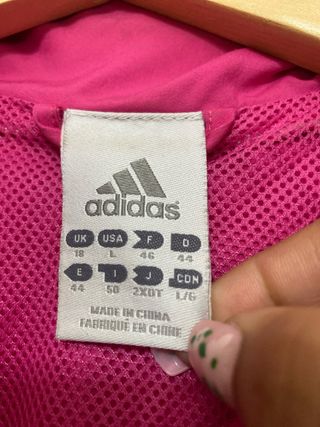 Chaqueta Cortavientos Adidas Mujer Rosa