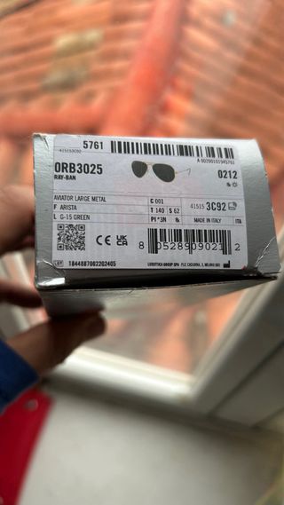 Gafas Ray-Ban Aviador Originales Doradas