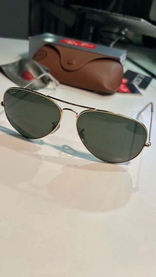 Gafas Ray-Ban Aviador Originales Doradas