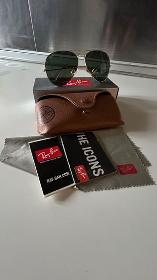 Gafas Ray-Ban Aviador Originales Doradas