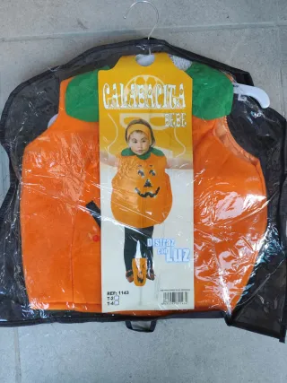 Disfraz Calabacita niños con Luz talla 4 años