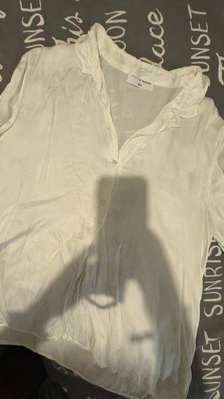 Blusa Blanca Seda Feels by Brownie Talla XS