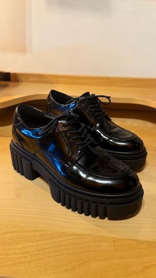 Zapatos negros plataforma chunky