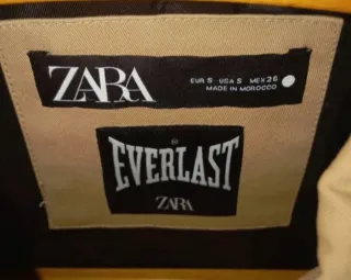 Cazadora Zara x Everlast Beige
