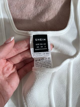 Top Corset Blanco Shein