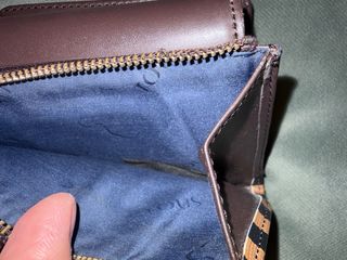 Monedero Tous Cuadros Marrón y Azul