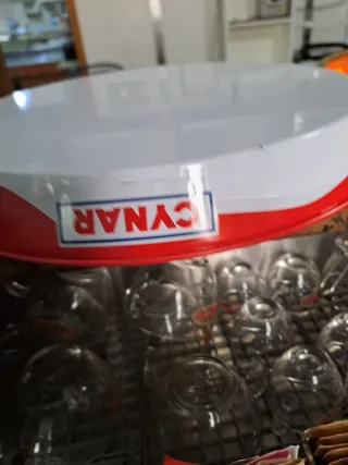 Vassoio vintage Cynar rosso