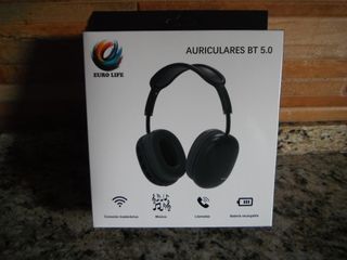 Auriculares Bluetooth 5.0 EURO LIFE Negros