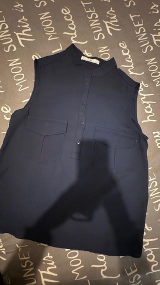 Blusa lm azul marino talla S