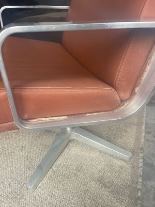 Butaca piel sintética metal