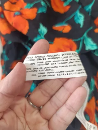 Vestido floral Zara fiesta espalda descubierta  S