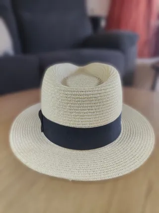 Panama hat High end quality white black small size