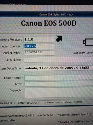 Kit Cámara Canon EOS 500D Negra + Tamron 75-300