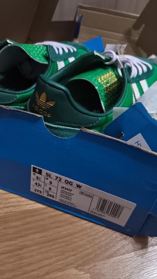 Adidas SL Hombre Talla 43 Verde/Dorado