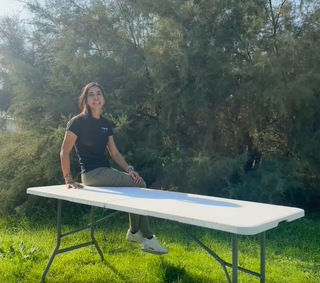 Mesa Plegable Resina Reforzada Blanca 150cm