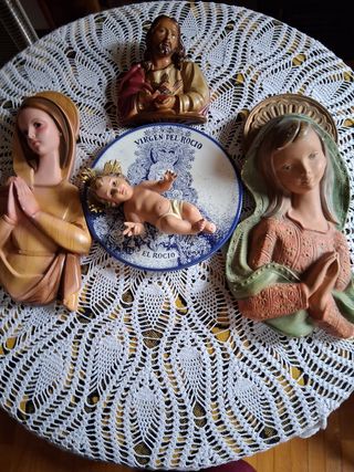 Figuras Religiosas Vírgen y Niño