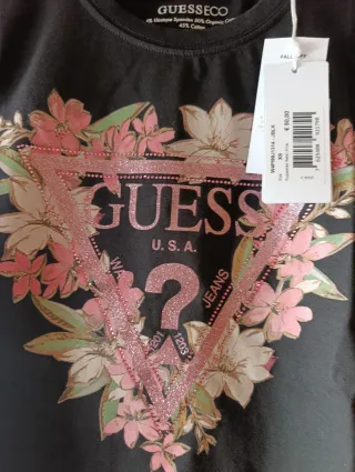 Camiseta Guess Negra Talla XS