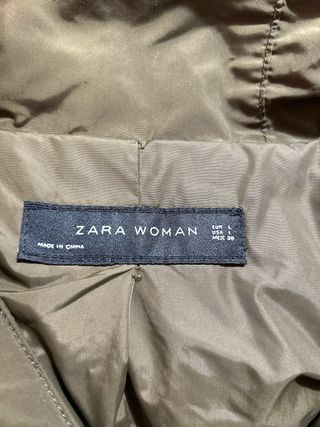 Chaqueta Zara Mujer Talla L Verde Militar