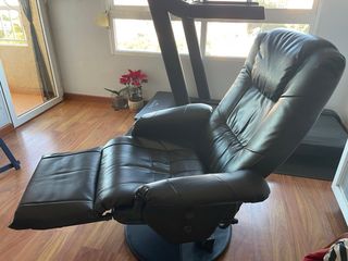 Sillón Relax Masaje Cuero Sintético Negro