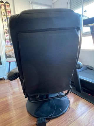 Sillón Relax Masaje Cuero Sintético Negro