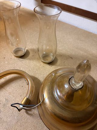 Ricambi Lampadario Vetro Murano Oro Trasparente