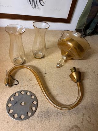 Ricambi Lampadario Vetro Murano Oro Trasparente