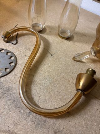 Ricambi Lampadario Vetro Murano Oro Trasparente