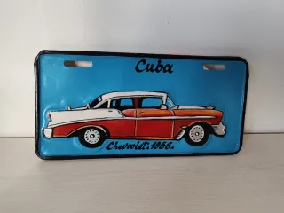 Placa Decorativa Cuba Chevrolet 1956