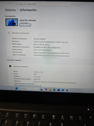 Portátil Lenovo Táctil i5 8GB RAM 256GB SSD
