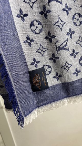 Stola Vuitton lana e seta blu