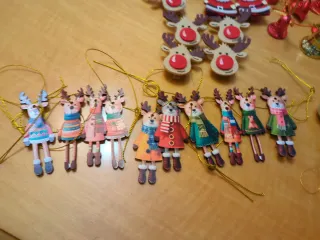 Luces Copos de nieve y adornos navideños