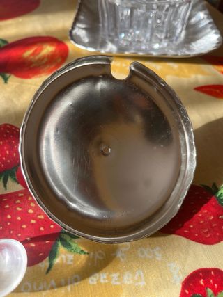 Porta formaggio in vetro e alluminio spazzolato