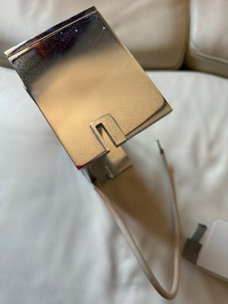 Applique bagno cromata vetro satinato