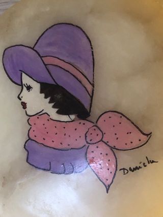 Portagioie vintage donna con cappello